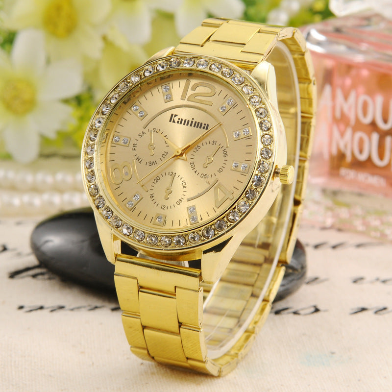 Relogio Feminino Nova Marca Kanima Crystal Casual Quartz Watch
